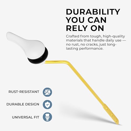 Qualihome Toilet Handle Replacement (White, Side Mount) - color: White