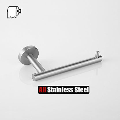 JQK Toilet Paper Holder, 5 Inch 304 Stainless Steel Thick 0.8mm Tissue Paper Dispenser for Bathroom, Hold Mega Rolls, Brushed Nickel Wall Mount, TPH100-BN - color: Brushed, size: Bar