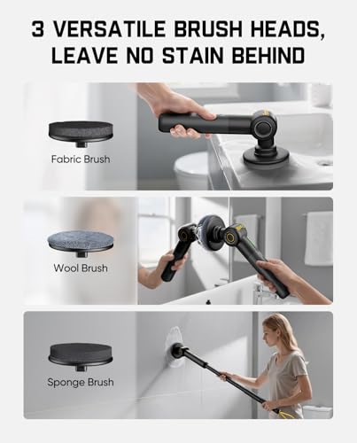 4 Pcs Replacement Pads for Fanttik Flip G9 Pro Electric Spin Scrubber, Suitable for Fanttik Flip G9 Pro Electric Scrubber Only, Brush Accessories for Bathroom, Shower, Kitchen Floor