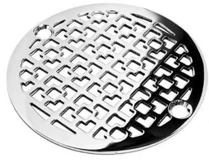 3.25" Round Shower Drain Cover – Geometric Squares No.1 | Premium Replacement for Oatey & Sioux Chief | Modern Stainless Steel Bathroom Upgrade