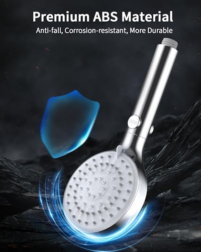 Shower Head with Handheld, High Pressure Showerhead with Long Hose | 80" Extra Long Stainless Steel Hose & Adjustable Bracket, Shower Heads with ON/OFF Switch for Pets Bath, Chrome - color: Premium Chrome, style: 6 Spray-Settings