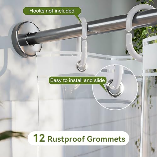 Long Shower Curtain Liner 72x78 Inch Pack of 2, Lightweight Clear Waterproof Shower Curtain Liner with 3 Extra Strong Magnets & 12 Metal Grommets, Plastic Shower Liner 72 x 78 Inches - color: Clear, size: 72"W x 78"L (Pack of 2)