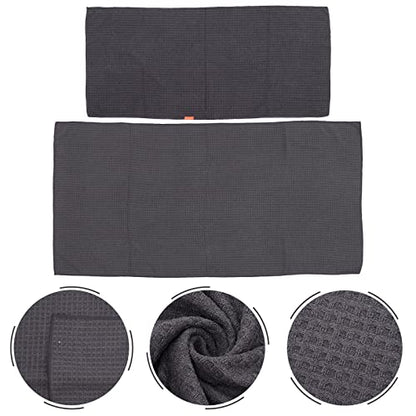 ABOOFAN 2pcs Bulk Bath Towels Waffle Bath Towels for Bathroom Quick Dry Soft No Fading