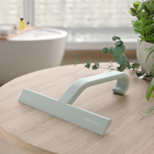 JustHang Shower Squeegee with Built-in Hook, 10-Inch Sage Green | Award-Winning Design, All-One-Piece Soft-Touch Silicone, for Glass Door, Bathroom, Window, Mirror, Tile Wall, Car - color: Sage Green