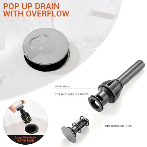 Brushed Nickel Bathroom Faucet with Sprayer - Rotatable Bathroom Faucets for Sink 3 Holes, 8In Widespread Bathroom Pull Down Faucet, 2-Handle Vanity Faucet with Pull Out Sprayer 360 Swivel - color: Brushed Nickel