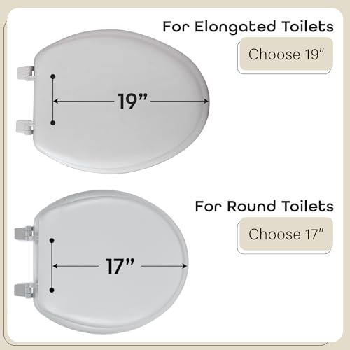 Soft Standard Vinyl Toilet Seat, Silver, 17 in - color: Silver, size: 17 Inch, style: Vinyl