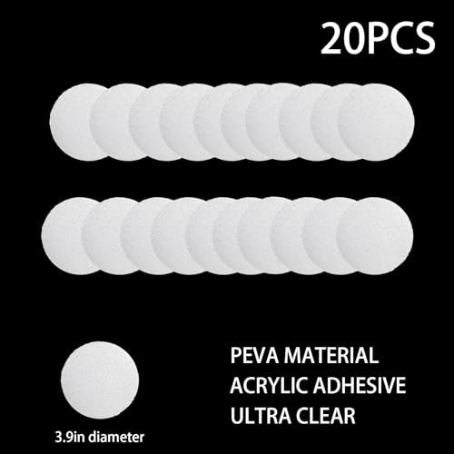 SANKEMU Transparent Non-Slip Bathtub Stickers, 20 PCS Shower Stickers for Safety Bathroom Tubs, Bathtub Non Slip Stickers and Adhesive for Bath Tub, Shower Floor(Round Shape, Clear) - size: 3.94 INCH X 3.94 INCH