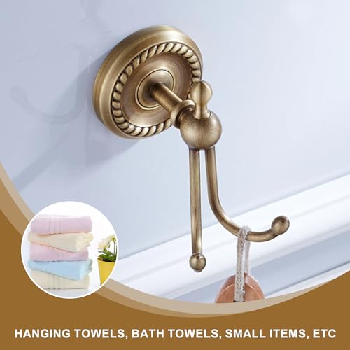 Antique Bronze Robe Hooks for Bathroom Towel Hook Storage Hook Wall Mounted - color: Towel Hook