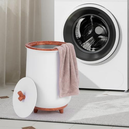 ERGOMASTER Towel Warmer Bucket, Heated Towel Warmer, Electric Towel Heater with Temperature Control and Timer, 23L Large Capacity Freestanding Hot Towel Warmer for Bathroom Spa Salon Hotel (Coffee) - color: Coffee