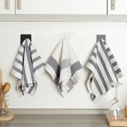 HARFINGTON 3pcs Self Adhesive Hooks Waterproof ABS Silicone Shower Robe Towel Wall Hooks Adhesive Push Dish Towel Hooks Without Drill for Bathroom Kitchen Washroom Home, Gray - color: Gray
