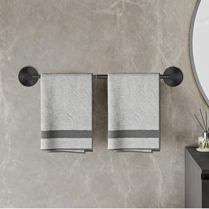 Suction Cup Towel Bar for Bathroom Wall, 14.6–24 Inches Adjustable Black Suction Towel Bar, Towel Racks for Bathroom, Bath Towel Holder for Shower (Matte Black) - color: Matte Black, 1-pack