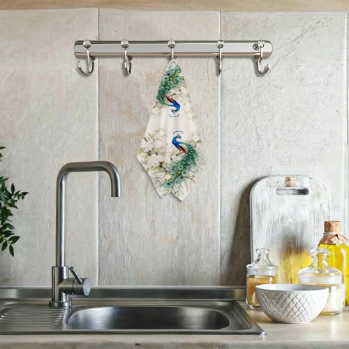 Elegant Peacock Kitchen Towels Decorative Tea Towel - color: Multi 1630