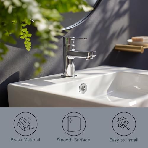 Sink Overflow Ring, Chrome | Bathroom Kitchen Sink Basin Trim Overflow Cover Hole Brass Insert Round Cap - color: Chrome