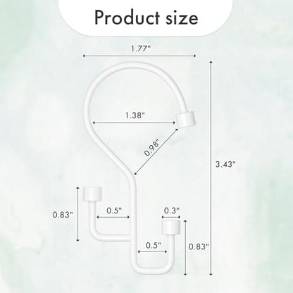 Bathway 12-Pack Double Shower Curtain Hooks, Rust-Resistant Metal Shower Curtain Rings with High-Low Design to Separate Liner & Curtain, Smooth Glide, White - color: White