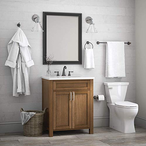 Franklin Brass 5-Piece Oil Rubbed Bronze Bathroom Set (2) Towel Racks, Ring, Toilet Paper Holder, Hook | Kinla Bath Accessories - color: Oil Rubbed Bronze, style: 5-Piece Bath Accessory Set