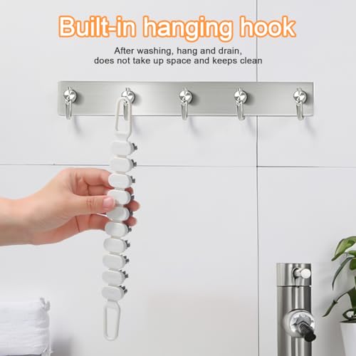 Cabilock 4PCS Flexible Scrub Brush for Cleaning Bathroom and Kitchen Bendable Crevice Cleaning Tool for Grout, Sink, and Corner Multi-Functional Household Scrubber for Narrow Spaces