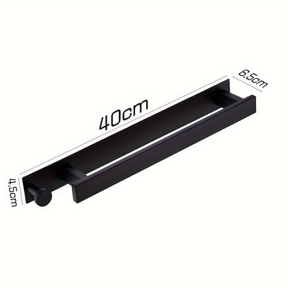 Stainless Steel Towel Rod Self Adhesive No Drill Towel Bar SUS304 Brushed Nickel Bathroom Towel Holder Silver Towel Racks - color: Silver