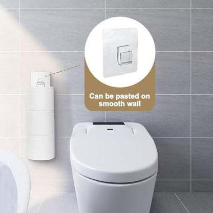 Over The Tank Toilet Paper Holder Bathroom Wall Mount（1 Pcs） | Toilet Paper Roll Holder for 2 Roll Tissue Brushed Nickel Self Adhesive Toilet Paper Storage Stainless Steel - color: G:hold 2 Rolls Tissue(1pcs,black)