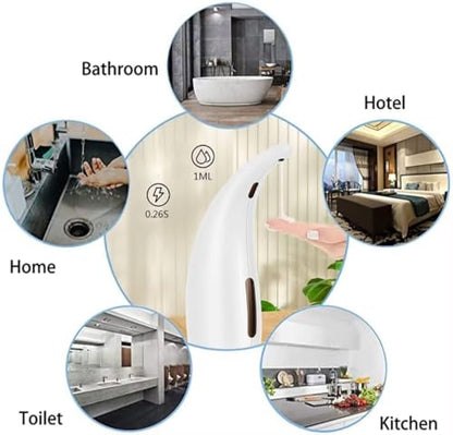 Soap Dispenser,Touchless Bath Kitchen Countertop Automatic Soap Dispenser with Infrared Motion Sensor,IPX6 Waterproof.Perfect for Bathroom and Kitchen. - color: White-fixed Dispenser