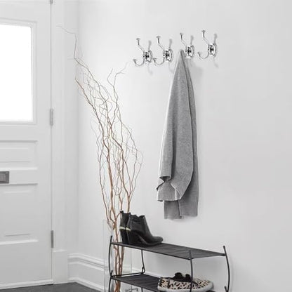 1 Pack 4-1/2 Inch Zinc Alloy Polished Chrome Towel Hooks | Solid Metal | Wall Mount | Robe Hooks | Coat Hooks | For Bathroom, Shower, Bedroom, Entryway | Bathroom Hardware Accessories - color: Polished Chrome