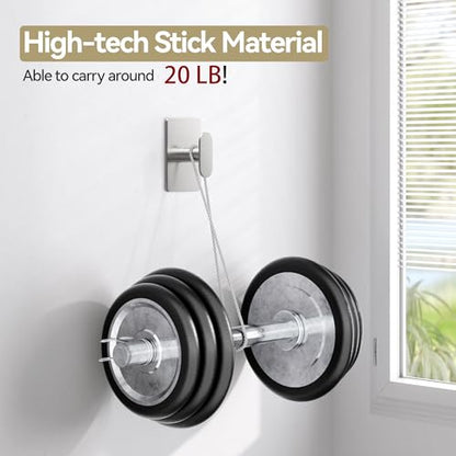 pickpiff Adhesive Towel Hooks: 20LB Extra Strong Wall Hanger, Silver 4 Pack - color: Silver, size: 4 Pack