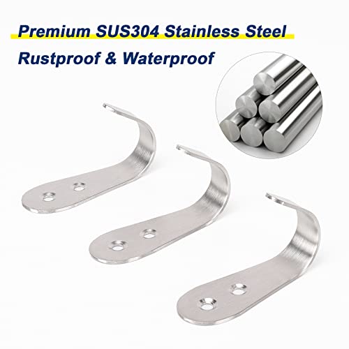NearMoon Coat Hooks Wall Mounted, Stainless Steel Wall Hooks Heavy Duty Robe Hanger Rustproof for Hanging Coat Towel Hat Key Bag on Bathroom/Kitchen, 10 Pack (Brushed Nickel) - color: Brushed Nickel