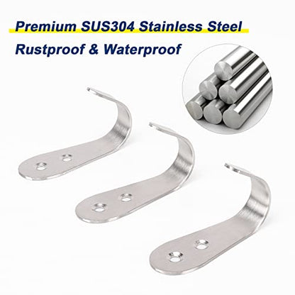 NearMoon Coat Hooks Wall Mounted, Stainless Steel Wall Hooks Heavy Duty Robe Hanger Rustproof for Hanging Coat Towel Hat Key Bag on Bathroom/Kitchen, 10 Pack (Brushed Nickel) - color: Brushed Nickel