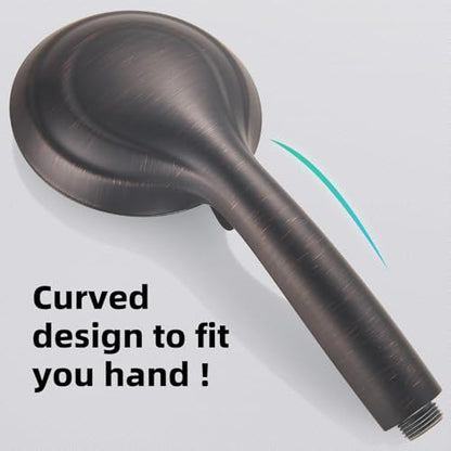 Cobbe 8-Setting Handheld Shower Head, Water-Saving Design, ORB | Trickle Pause Mode, 5ft Stainless Steel Hose, Brass Swivel Bracket, Tool-Free Installation - color: Oil Rubbed Bronze