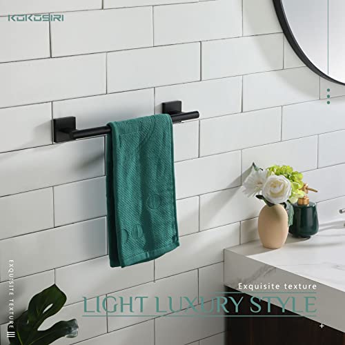 KOKOSIRI Bathroom Towel Bars 12 Inch Towel Ring Matte Black 30CM Hand Towel Holder for Bath Kitchen Wall Stainless Steel B4005BK-L12 - color: Matte Black, size: 12-Inch