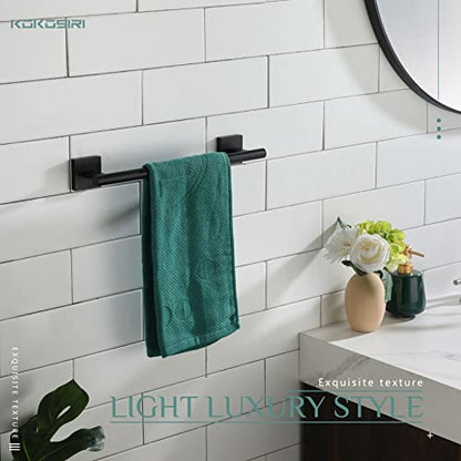 KOKOSIRI Bathroom Towel Bars 12 Inch Towel Ring Matte Black 30CM Hand Towel Holder for Bath Kitchen Wall Stainless Steel B4005BK-L12 - color: Matte Black, size: 12-Inch