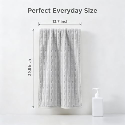 3 Pack Microfiber Hand Towels for Bathroom with Hanging Loops Quick Dry Small Towel Set for Bathroom Kitchen 14 x29.6inch (Gray) - color: Gray