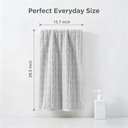 3 Pack Microfiber Hand Towels for Bathroom with Hanging Loops Quick Dry Small Towel Set for Bathroom Kitchen 14 x29.6inch (Gray) - color: Gray
