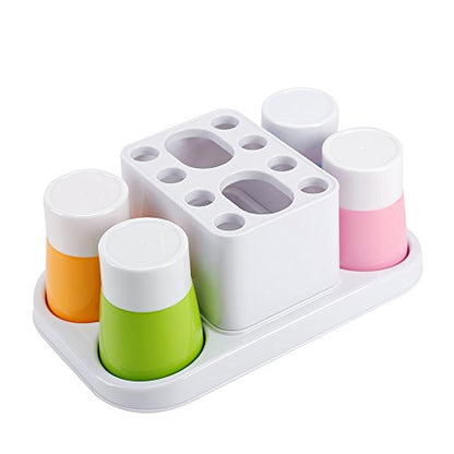Eslite Toothbrush Holder and Large Organizer Stand for Bathroom
