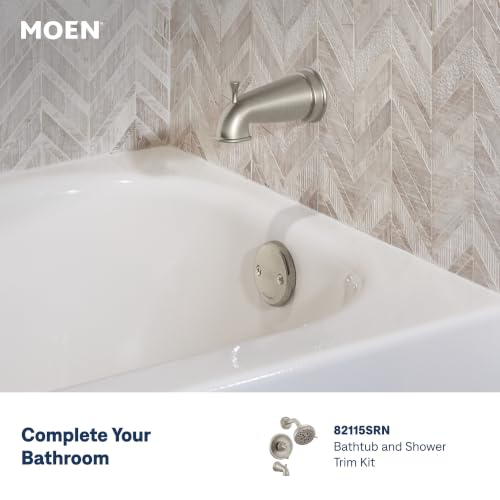 Moen Idora Spot Resist Brushed Nickel Two-Handle Centerset Bathroom Sink Faucet with Drain Assembly, 84115SRN - color: Brushed Nickel, size: 4 Inch Centerset