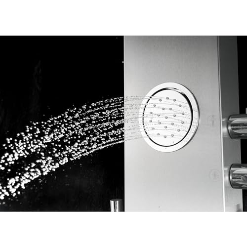 Blue Ocean 63" Stainless Steel SPS8863 Thermostatic Shower Panel Tower System vwith Rainfall Shower Head, Body Nozzles, and Handheld Shower Head, Shower Column - style: 63 inch with 4 Nozzle Sets