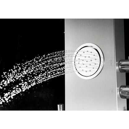 Blue Ocean 63" Stainless Steel SPS8863 Thermostatic Shower Panel Tower System vwith Rainfall Shower Head, Body Nozzles, and Handheld Shower Head, Shower Column - style: 63 inch with 4 Nozzle Sets