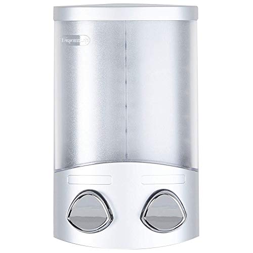 Better Living Products 76234-1 Duo 2-Chamber Dispenser, Satin Silver (Pack of 6) - color: Satin Silver, size: 2-Chamber (Pack of 6)