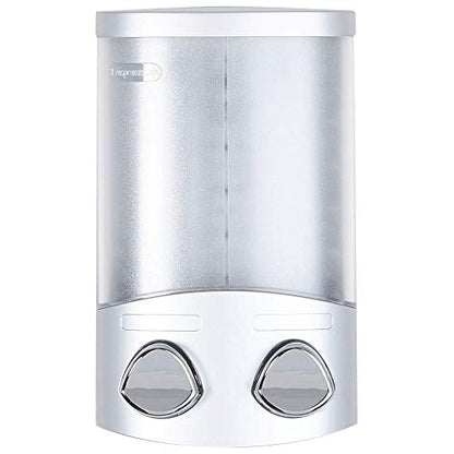 Better Living Products 76234-1 Duo 2-Chamber Dispenser, Satin Silver (Pack of 6) - color: Satin Silver, size: 2-Chamber (Pack of 6)