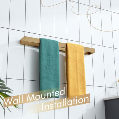 KOKOSIRI Towel Bar for Bathroom Wall Mount Bath Towel Holder 24-Inch Kitchen Rack Champagne Bronze Stainless Steel, 1 Pack B4008CPG-L24 - color: Champagne Bronze, size: 24-Inch