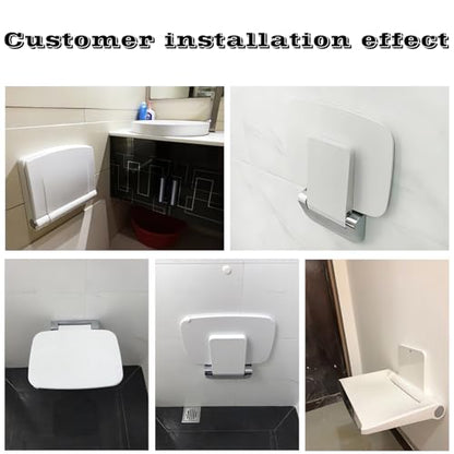 Double arc Fashion Style Foldable Shower Rack Wall Mounted Bathroom, Suitable for Elderly and Pregnant People's Showers and Shower Racks, Shoe Changing stools - size: Double arc fashion style