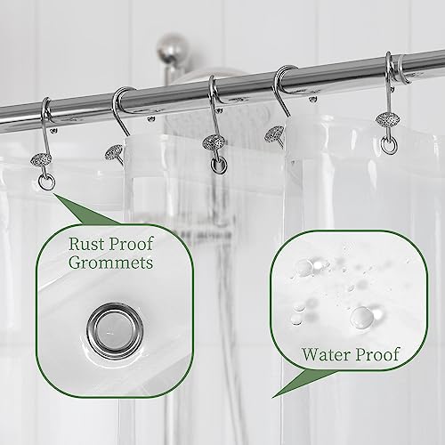 71x72 Shower Curtain Liner Clear | 6 Bottom Magnets,12 Rustproof Grommets,Water Proof Heavy Duty PEVA,71W x 72H for Bathroom - color: Clear, size: 72"W x 72"L (Pack of 1)