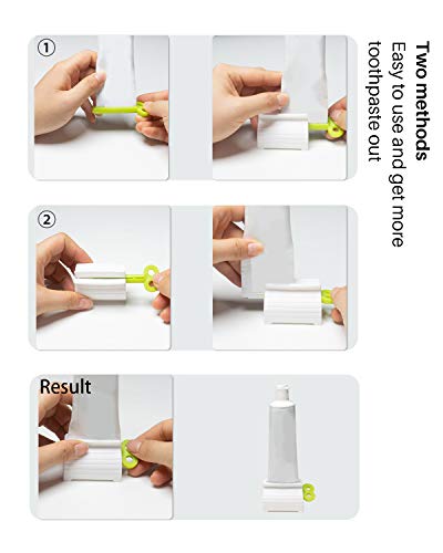 Toothpaste Squeezer, 6 Pcs Toothpaste Tube Squeezers, Multi-Purpose Toothpaste Dispenser, Rolling Toothpaste Holder Stand by MoHern