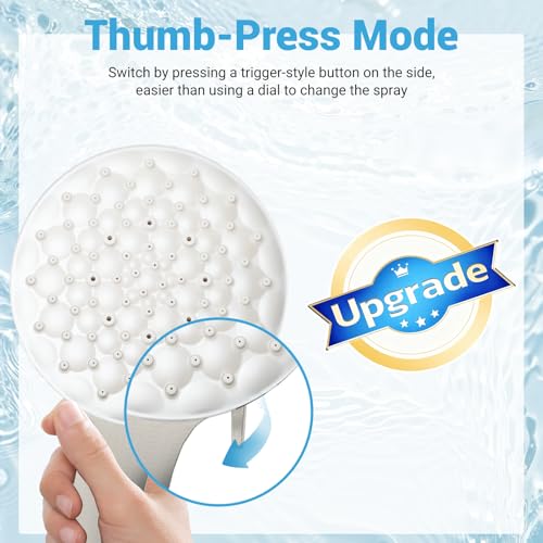 Dual Shower Head with Handheld Combo, 8.6" Rainfall Showerhead | 6 Settings Handheld Shower Head with Hose, Dual Shower System for Full Body Coverage and Easy Installation(Brushed Nickel) - color: Brushed Nickel