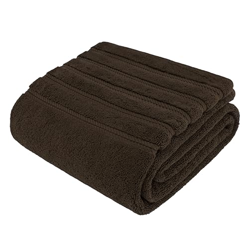 American Soft Linen 100% Cotton Luxury Turkish Towels, 35x70 XL Bath Sheet | Soft Absorbent Quick Dry OEKO Tex Standard 100 Certificated Durable Machine Washable Premium Hotel Quality - color: Chocolate Brown, size: 1 Piece set