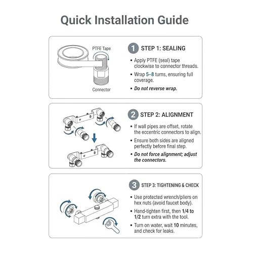 Concealed Shower Faucet Wall Bracket Positioner Connector 15mmx1/2'' | for Exposed Thermostatic Bath Shower Mixer Tap,Wall-Mounted Fitting Fixing Plate, Copper