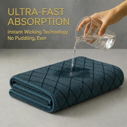 2-Pack Microfiber Bath Towels (27x54 Inches) - Ultra Soft & Quick Dry, 3X Absorbency, Lightweight for Gym, Yoga, Travel & Spa - Perfect for Home, Fitness & Post-Workout
