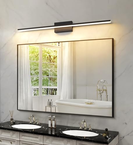 JUSHENG Black Vanity Lights for Bathroom 5CCT Dimmable Bathroom Vanity Light Fixtures LED Vanity Light Bar 39.37'' Inch 36W - color: Black-5CCT, size: 39.76'' Long-Dimmable