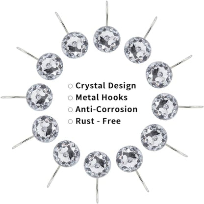 J&V TEXTILES Shower Curtain Hooks Rings, Rust Resistant Metal Double Glide Shower Hooks Rings for Bathroom Shower Rods Curtains, Set of 12 Hooks (Crystal Clear Acrylic) - color: Crystal Clear Acrylic