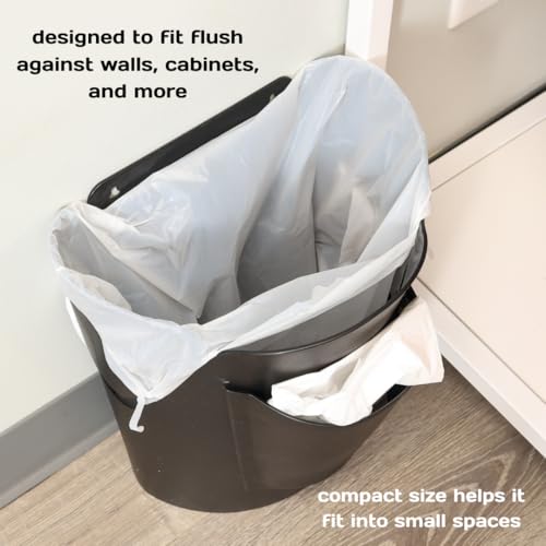 Mountable Grocery Bag Trash Can – Reuse Standard Grocery Store T-Shirt Bags with Small Bathroom/Undercabinet/Hangable Garbage Basket