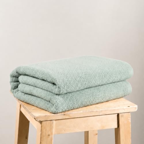 SALBAKOS 100% Turkish Cotton Bath Sheet 40x80 inch (1-Piece Seafoam Green) | Extra Large Jumbo Oversized Bathroom and Beach Towel, Super Soft Highly Absorbent Thick Premium Hotel Quality, Made in Turkey - color: Seafoam Green, size: Jumbo Bath Sheet